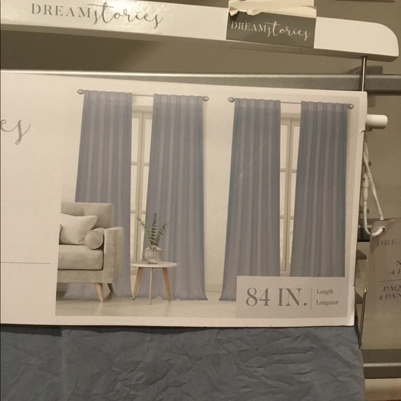Dream Stories | Accents | Nwt Curtain Panels Washed Denim Look | Poshmark